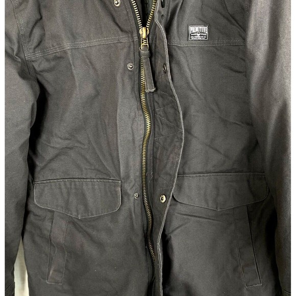 Primitive Skateboarding Jacket Men’s Medium Hooded Canvas Full Zip Button Lined - Picture 5 of 16